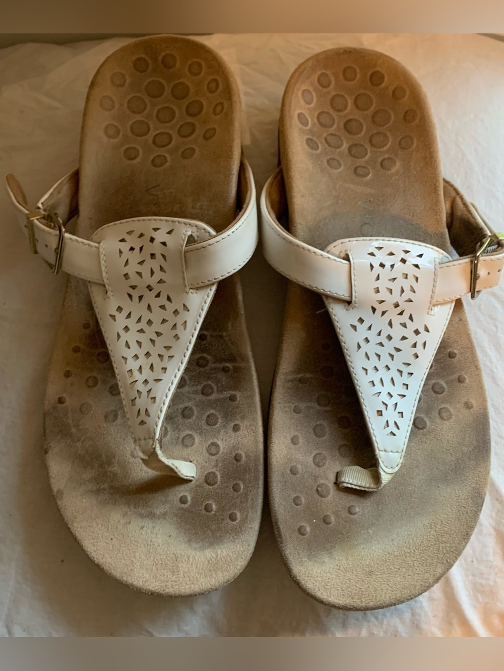 Vionic Sandals Womens Size 8 Tropez Thong Leather Slip On Strap Slide Orthopedic